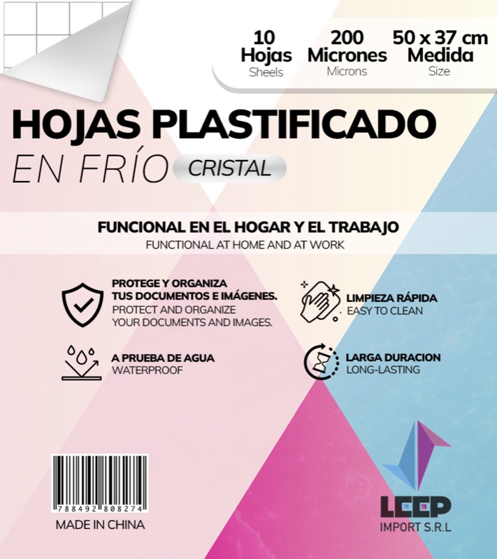 Hojas de plastificado en frío